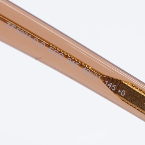 Tom Ford FT5931-D-B 045 Eyeglasses Light Brown 49mm Round Frame - Picture 5 of 9